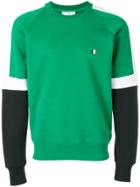 Ami Alexandre Mattiussi Tricolour Sweatshirt - Green