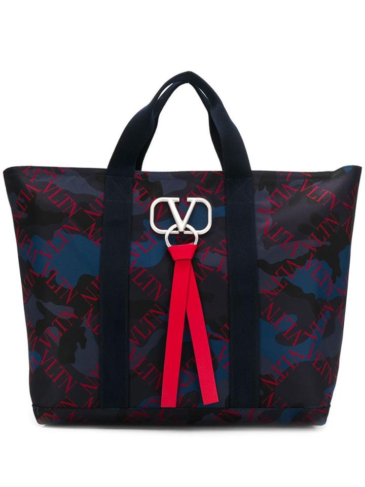 Valentino Valentino Garavani Camouflage Tote - Blue