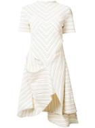 J.w.anderson - Multi Stripe Asymmetric Dress - Women - Cotton - S, White, Cotton
