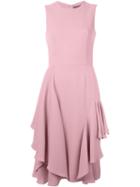 Alexander Mcqueen Ruffled Dress, Women's, Size: 48, Pink/purple, Silk