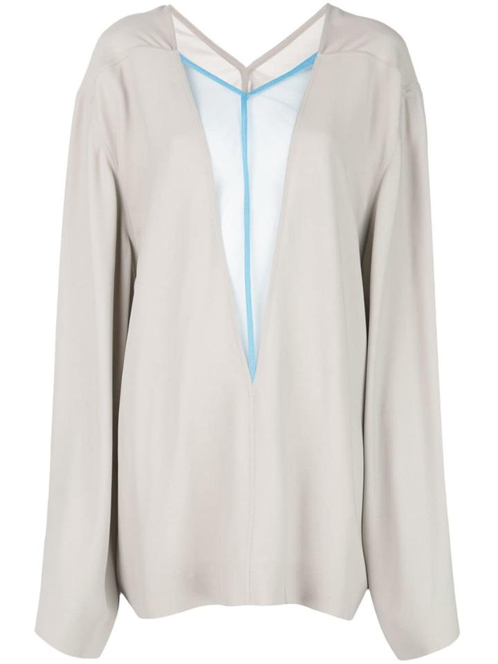 Rick Owens Sheer Insert Oversized Blouse - Grey