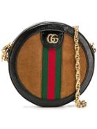 Gucci Ophidia Mini Round Shoulder Bag - Brown