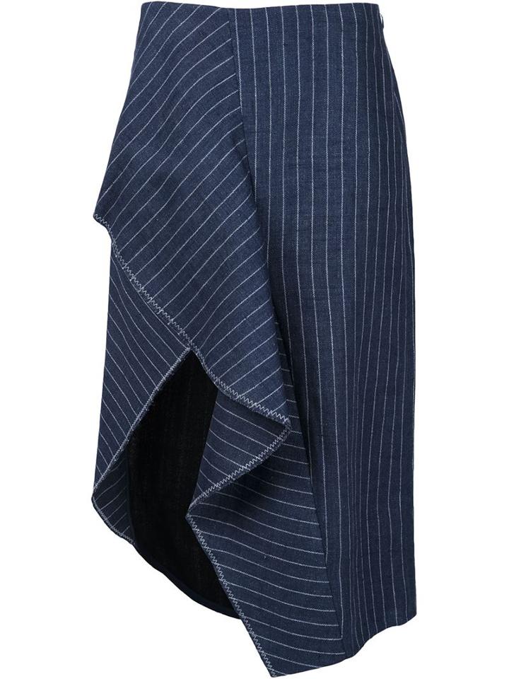 3.1 Phillip Lim Asymmetric Pinstripe Skirt