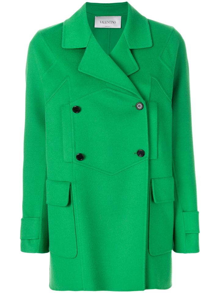 Valentino Double Breasted Jacket - Green