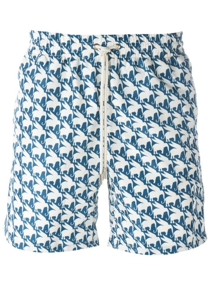 La Perla 'savage Land' Swimming Shorts, Men's, Size: Small, Blue, Polyester