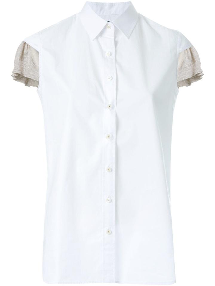 Kolor Ruffled Sleeves Shirt - White