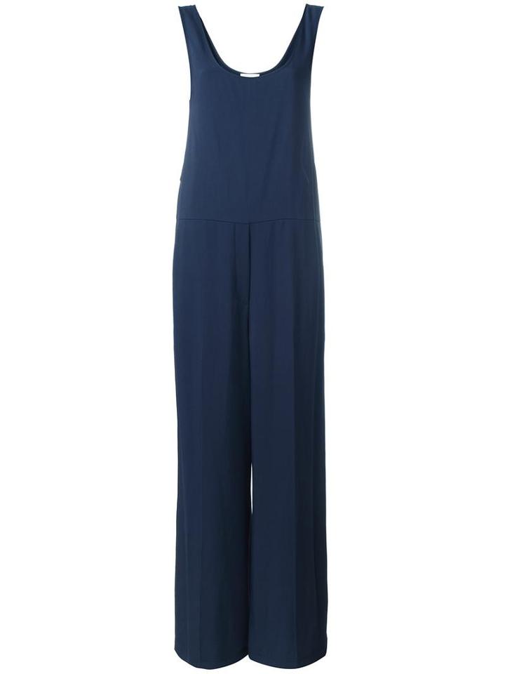 Dkny Scoop Neck Jumpsuit, Women's, Size: Medium, Blue, Triacetate