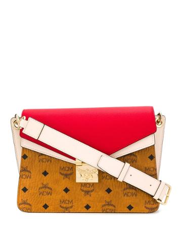 Mcm Mezzanin Logo Print Cross Body Bag - Neutrals