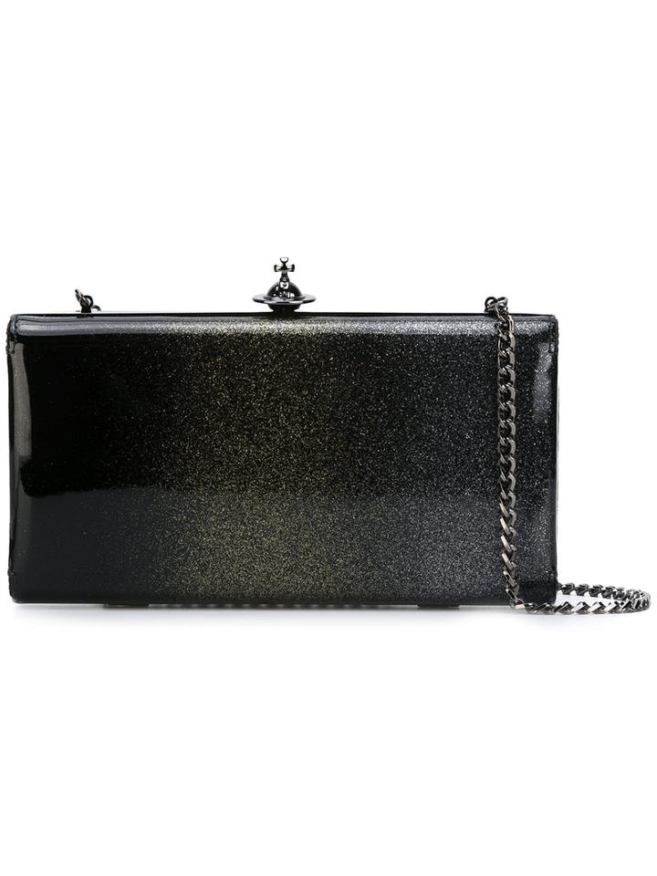 Vivienne Westwood - Glitter Orb Clutch - Women - Leather - One Size, Grey, Leather