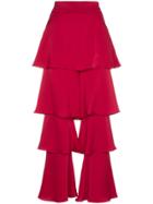 Osman Satin Felix Trousers - Red