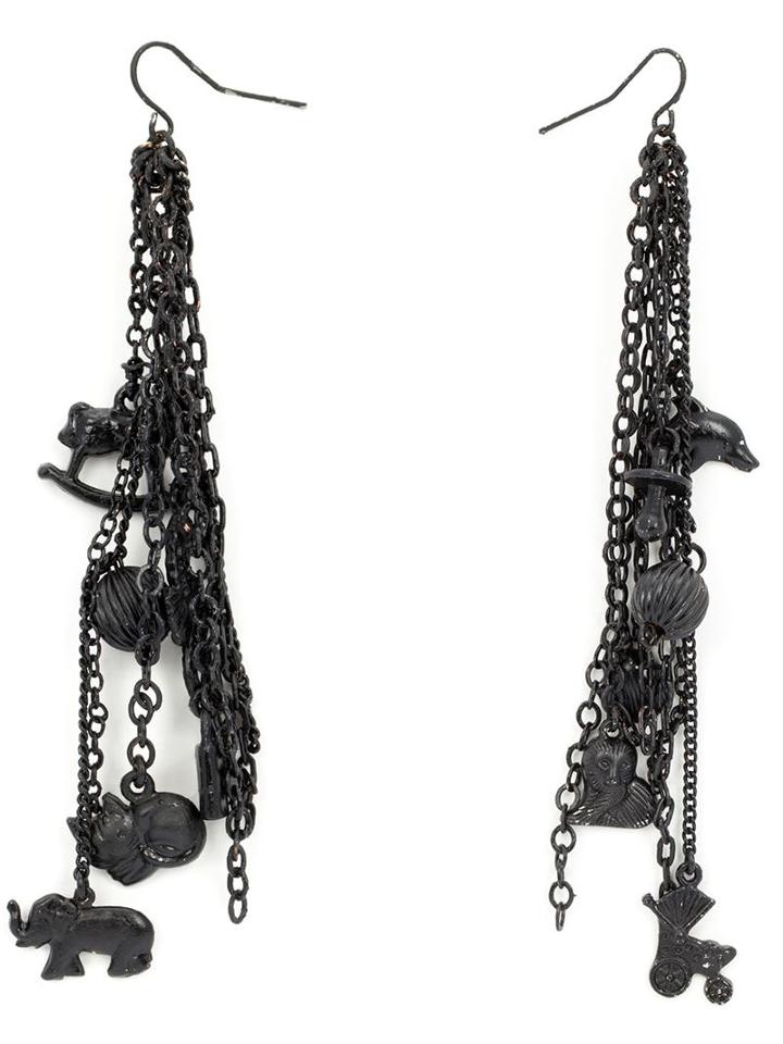 Vera Wang Charm Earring, Women's, Black