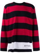Mastermind World Colour-block Striped Sweater - Black