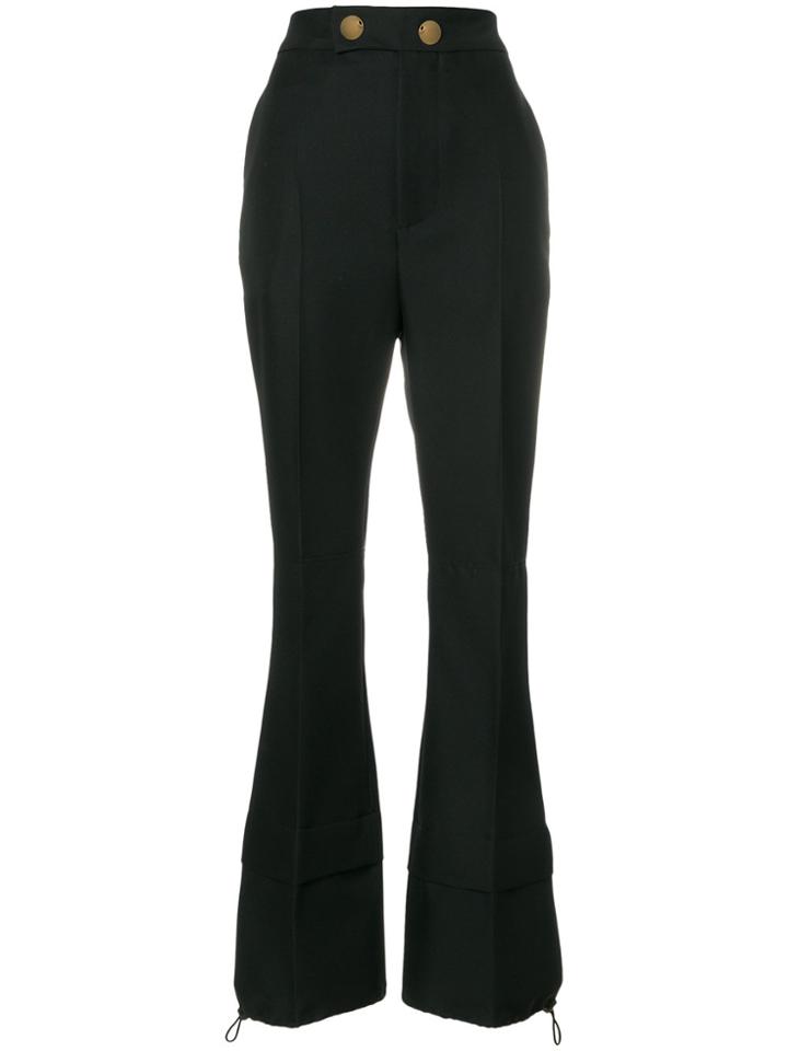 Marni High Rise Flared Trousers - Black