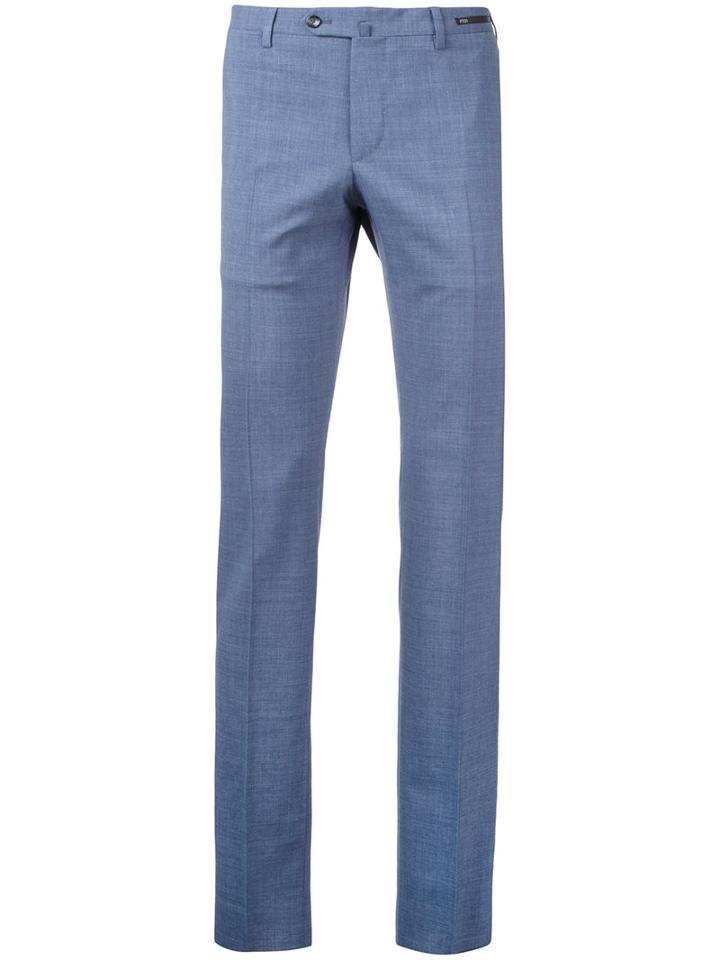 Pt01 Super Slim Tailored Trousers, Men's, Size: 46, Blue, Polyester