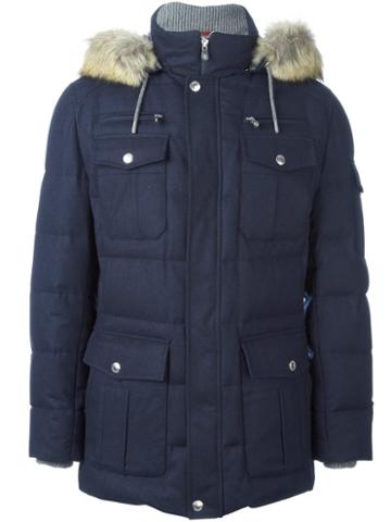 Brunello Cucinelli Multi-pocket Coat, Men's, Size: Medium, Blue, Silk/nylon/cashmere/wool