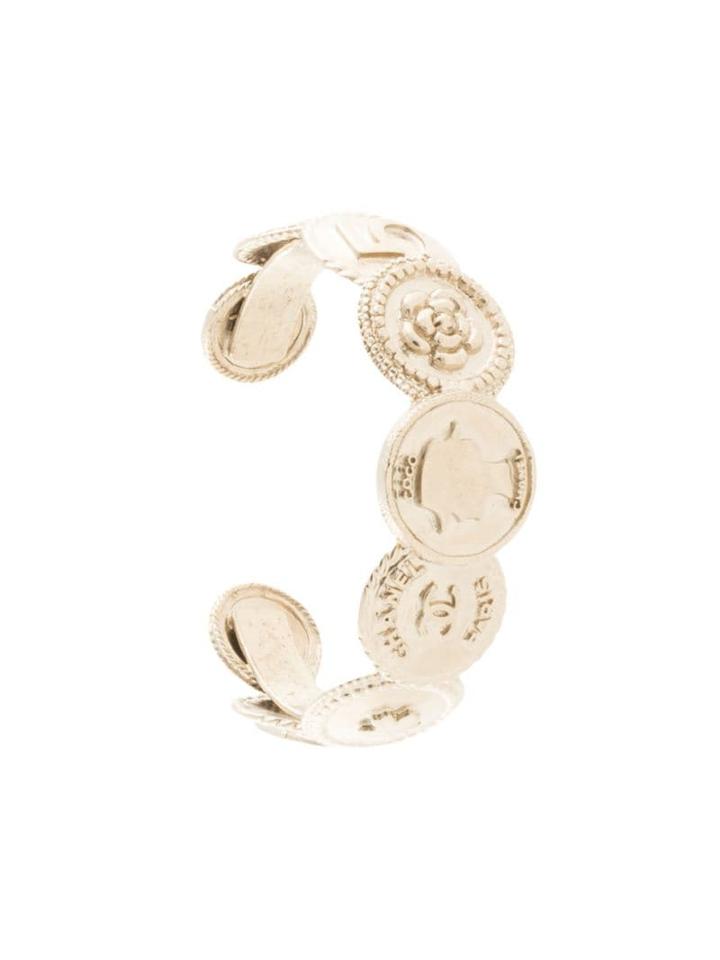 Chanel Pre-owned 2014 Logo Coins Cuff - Silver