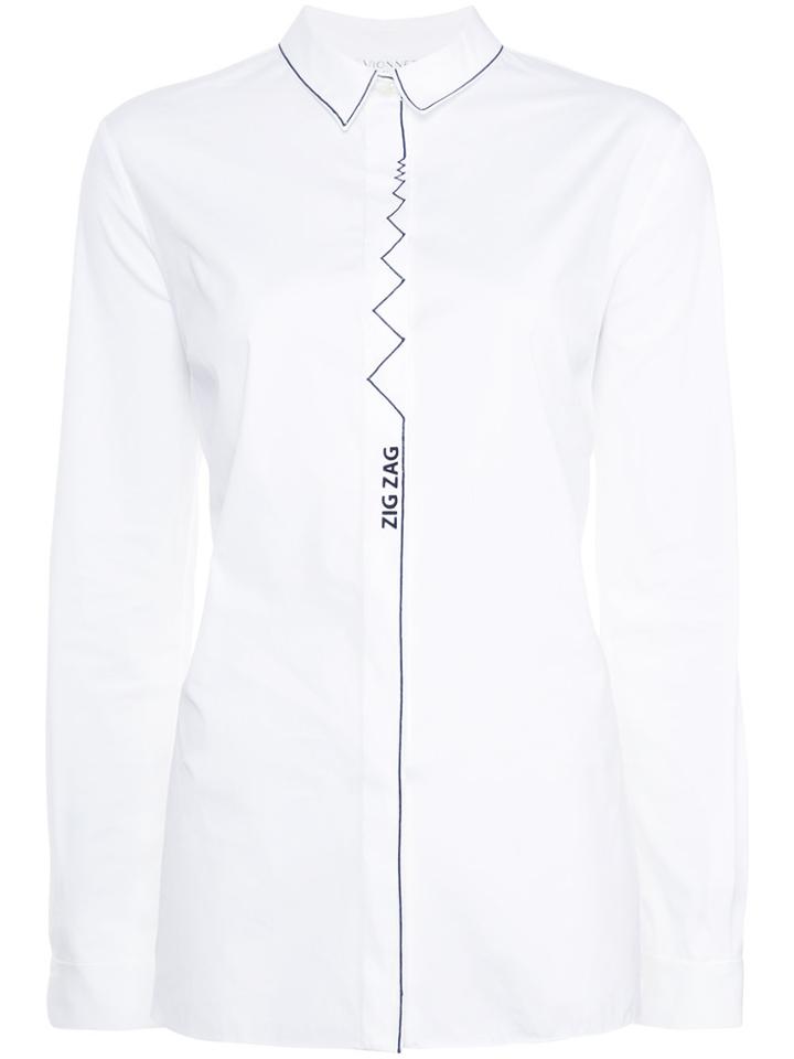 Vionnet Zigzag Print Shirt - White