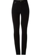Amapô High Waist Velvet Skinny Trousers, Women's, Size: 46, Black, Cotton/spandex/elastane