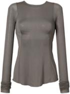 Rick Owens Lilies - Backless Flared Top - Women - Cotton/nylon/polyamide/viscose - 40, Brown, Cotton/nylon/polyamide/viscose
