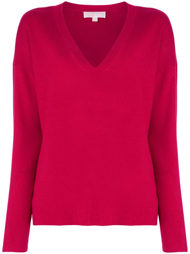 Michael Michael Kors V-neck Jumper - Pink & Purple
