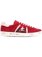 Premiata Patterned Low Top Sneakers - Red