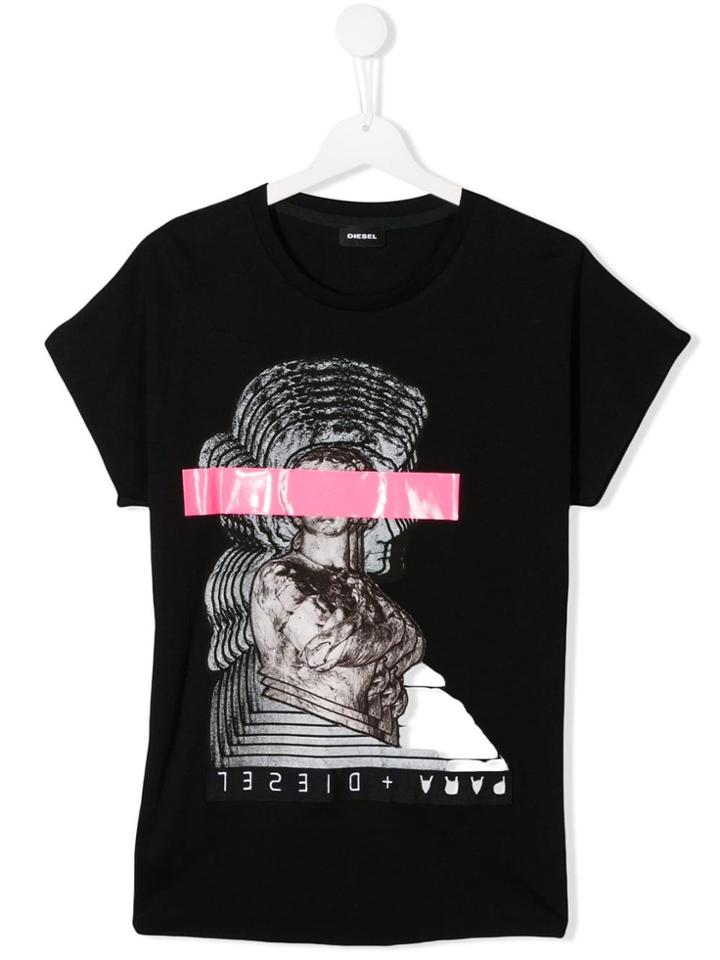 Diesel Kids Teen Tsolarix Mc T-shirt - Black