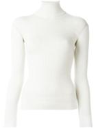 Philosophy Di Lorenzo Serafini Ribbed Turtleneck Jumper, Women's, Size: 44, White, Virgin Wool