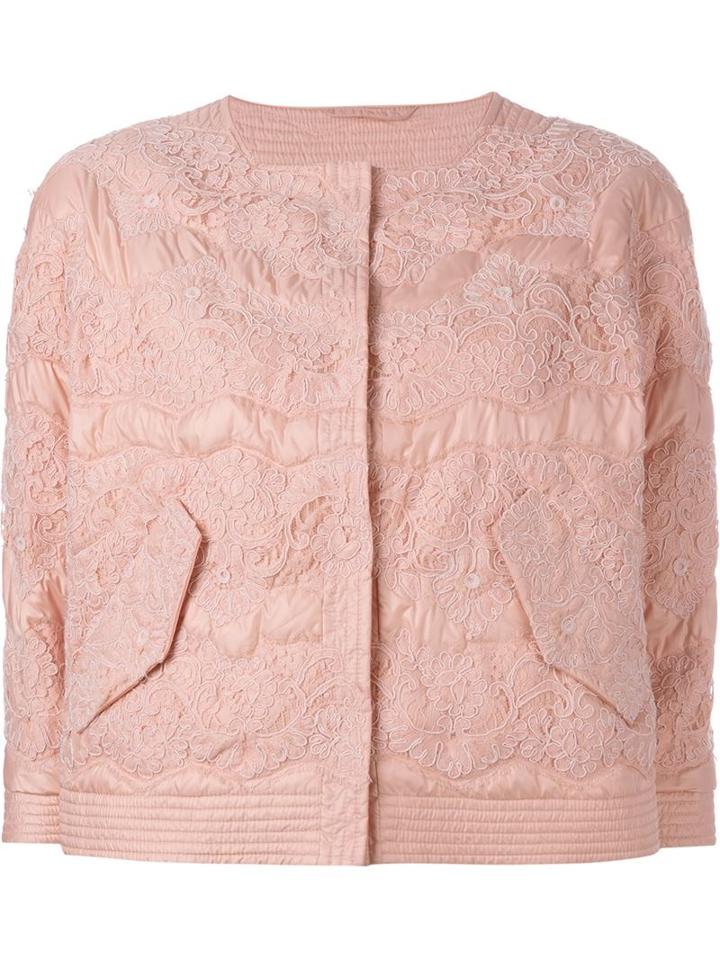 Ermanno Scervino Lace Embellished Padded Jacket