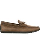Tod S Laced Loafers, Men's, Size: 47, Brown, Suede/rubber/leather