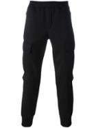 Neil Barrett Cropped Track Pants, Men's, Size: 50, Black, Viscose/cotton
