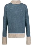 Jacquemus Oversized High Neck Sweater - Blue