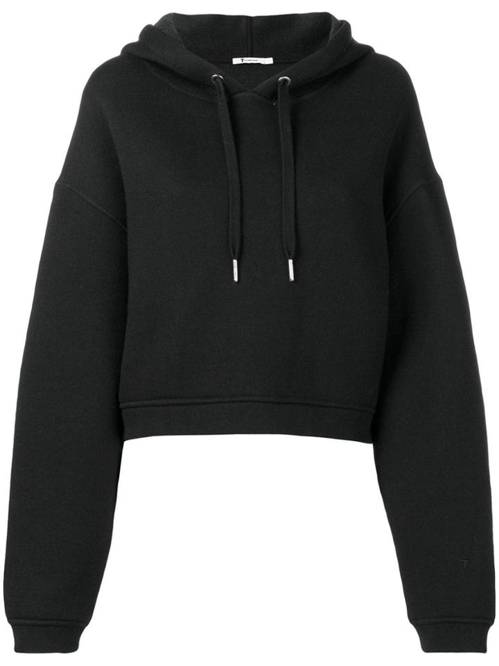 T By Alexander Wang Dence Fleece Hooded Sweatshirt - Black