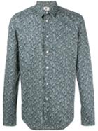 Ps By Paul Smith Floral Print Shirt, Men's, Size: Small, Blue, Cotton