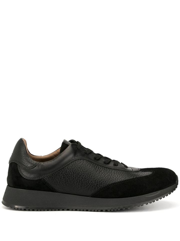 Gianvito Rossi Contrast Panel Sneakers - Black