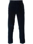 Msgm Corduroy Straight Leg Trousers - Blue