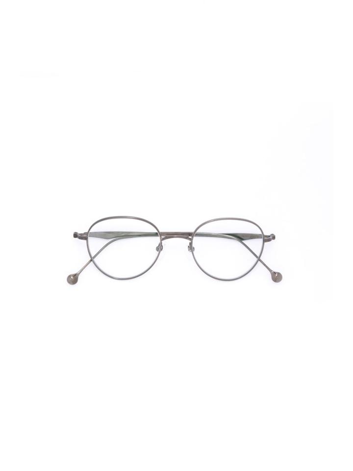 Matsuda Round Frame Glasses, Grey, Titanium
