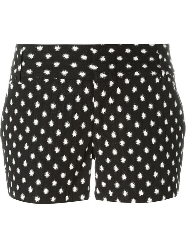 Alice+olivia Embroidered Shorts, Women's, Size: 4, Black, Polyester/spandex/elastane/spandex/elastane