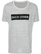 Each X Other Brand Patch Striped T-shirt - White
