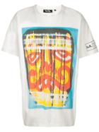 Haculla Grilled Eaten Drop Shoulder T-shirt - White