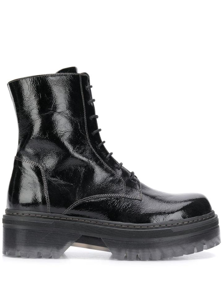 Tosca Blu Platform Biker Boots - Black
