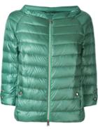 Herno Short-sleeve Padded Jacket, Women's, Size: 38, Green, Polyamide/feather Down