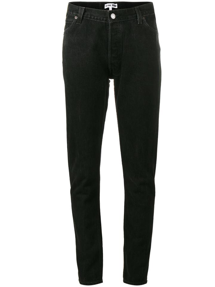 Re/done - Originals Straight Skinny Jeans - Women - Cotton - 28, Black, Cotton