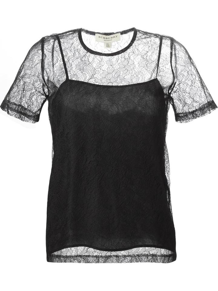 Burberry London Sheer Lace Top