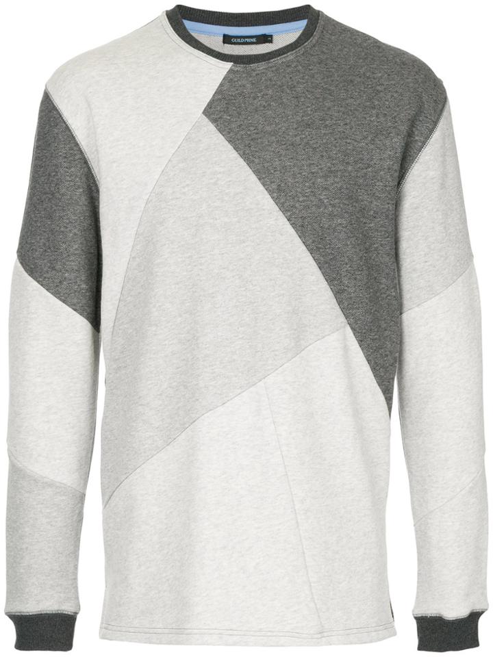 Guild Prime Geometric Panelled Sweatshirt - Grey
