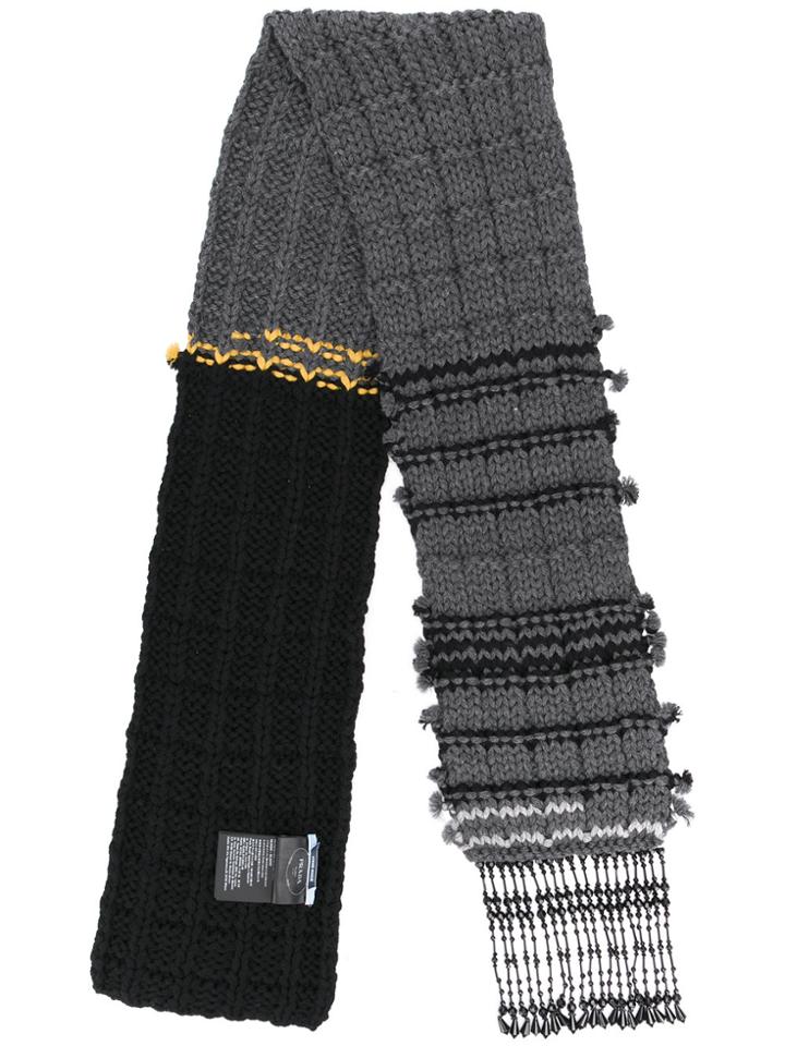 Prada Beaded Scarf - Grey