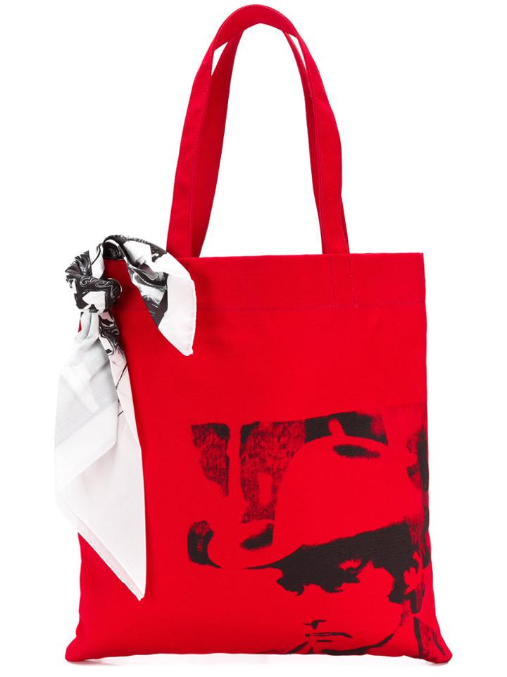 Calvin Klein 205w39nyc Printed Shoulder Bag - Red