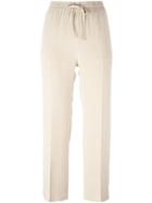 Joseph Drawstring Trousers, Women's, Size: 38, Nude/neutrals, Silk
