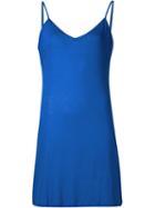 Majestic Filatures Short Slip Dress, Women's, Size: 3, Blue, Viscose