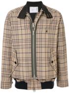 Sacai Check Bomber Jacket - Neutrals