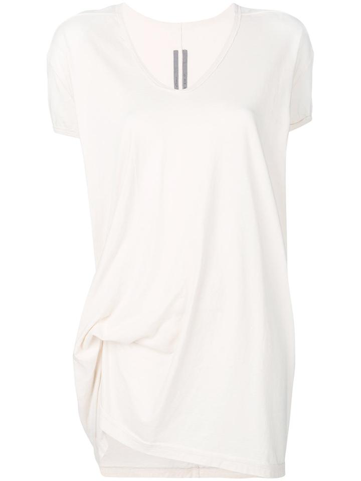 Rick Owens - Hiked T-shirt - Women - Cotton - 44, Nude/neutrals, Cotton